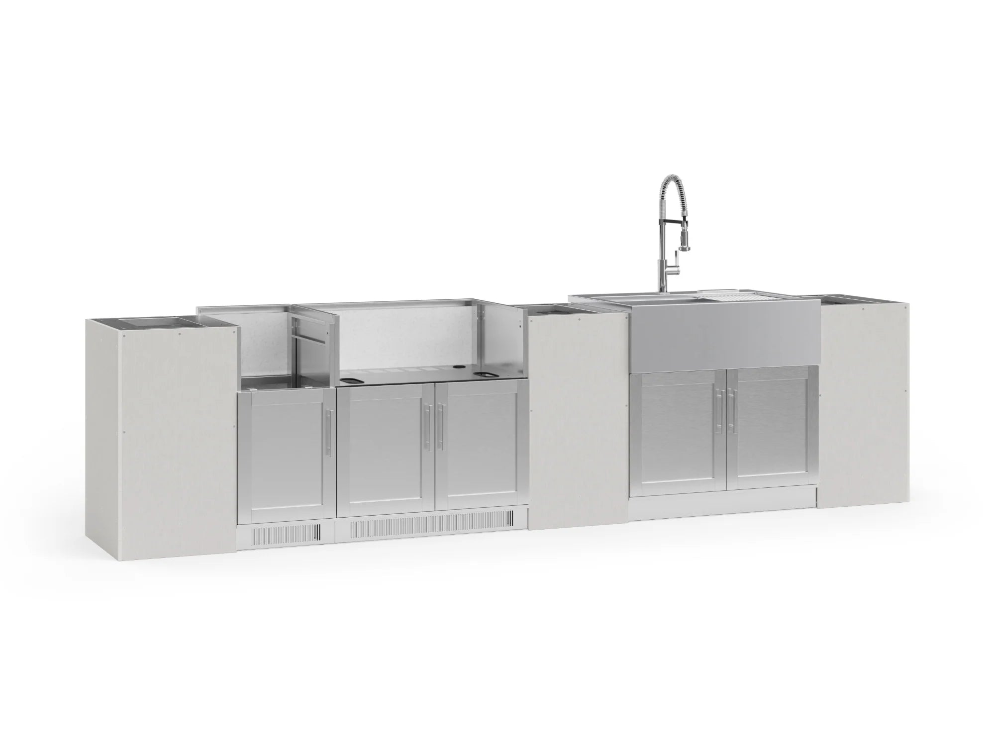 Signature Series 8PC Custom Outdoor Kitchen · 304 Stainless Steel · Shaker Door