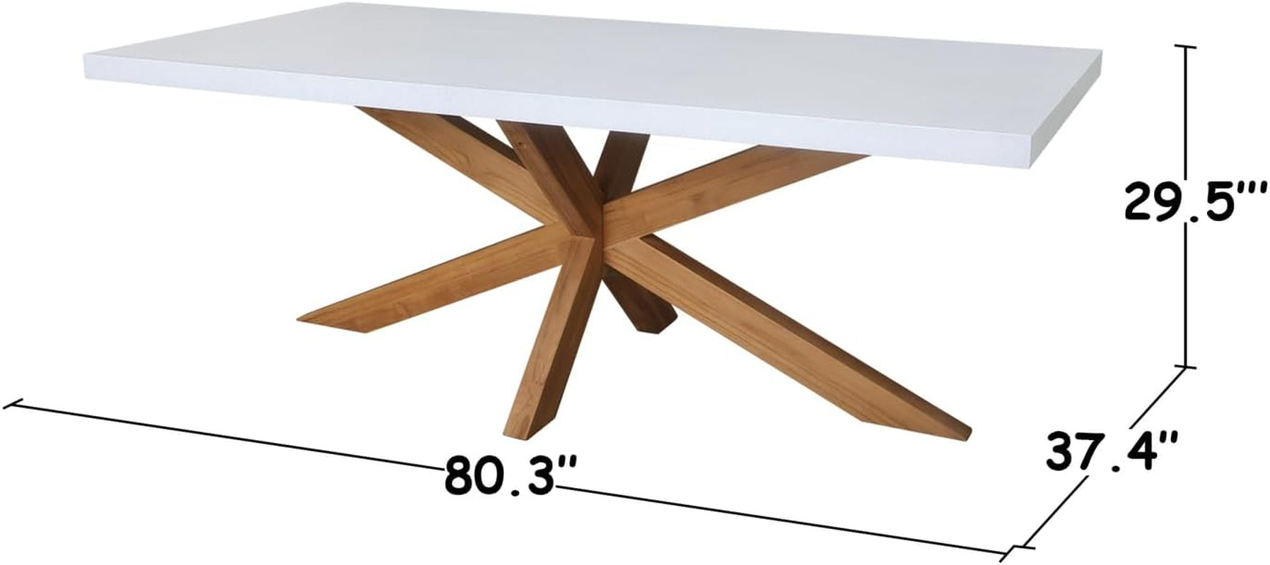 Outdoor 7 Piece Teak Patio Furniture Set with a Table and 6 Chairs