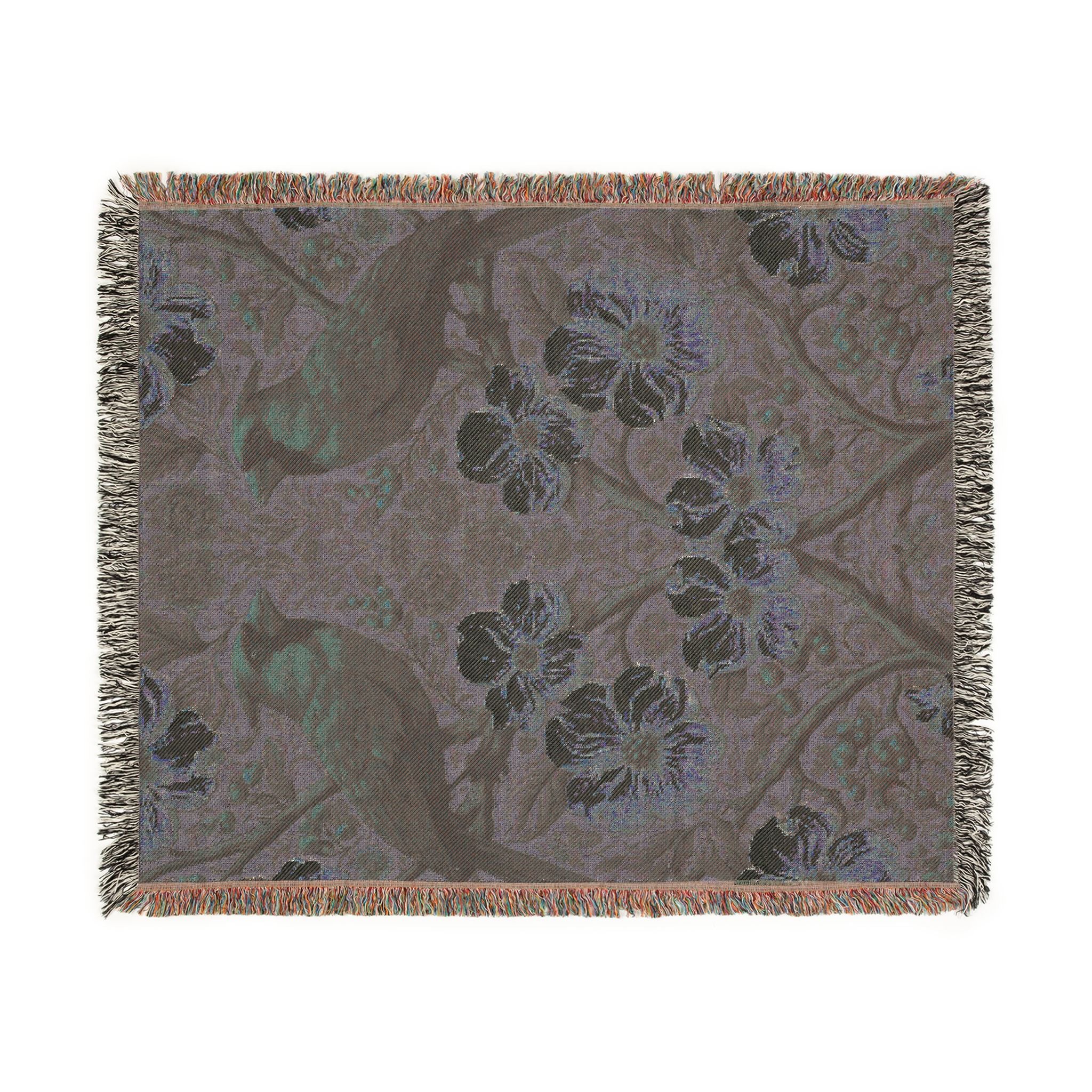 Cardinal Garden Woven Throw Blanket