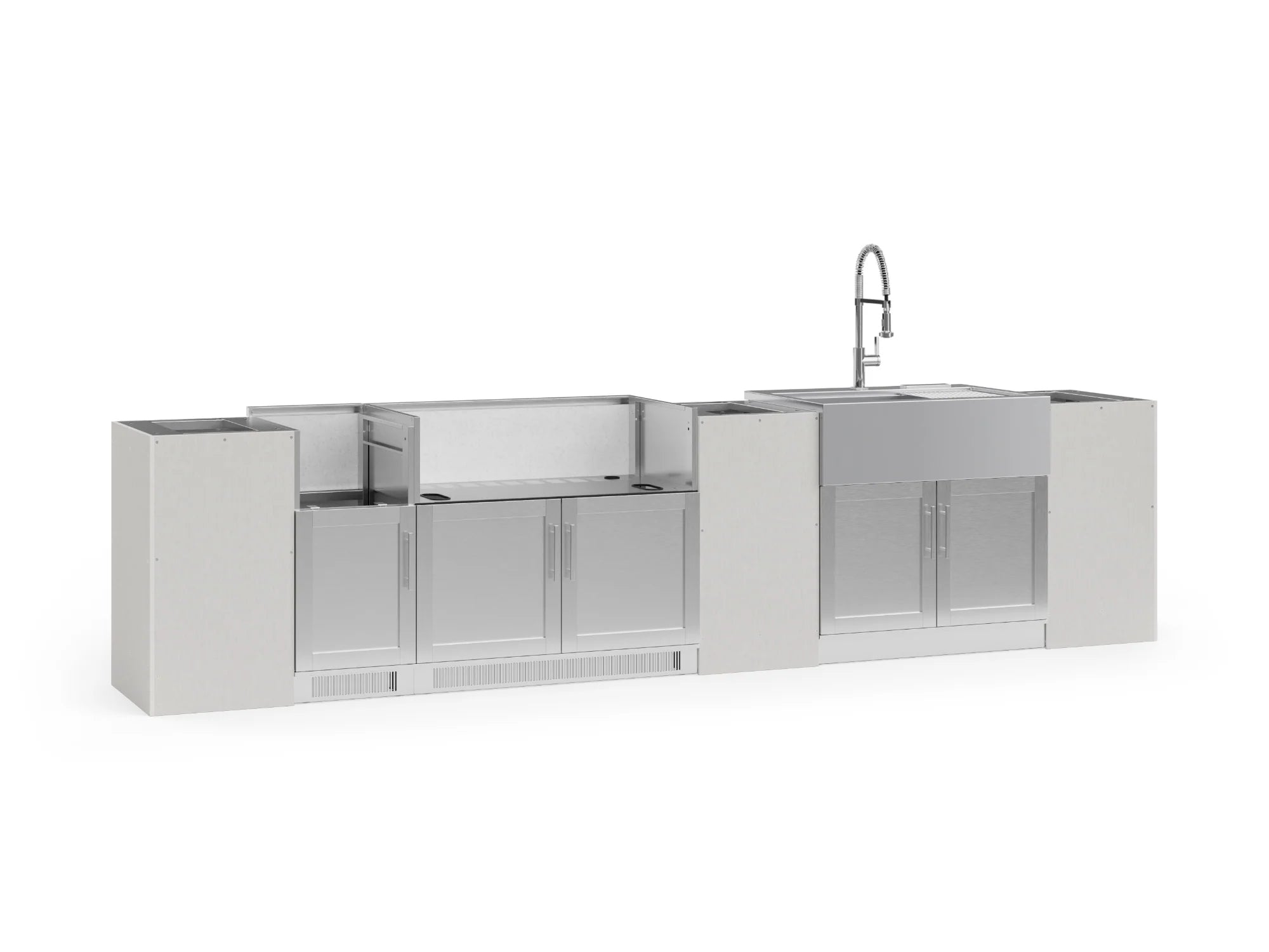 Signature Series 8PC Custom Outdoor Kitchen · 304 Stainless Steel · Shaker Door