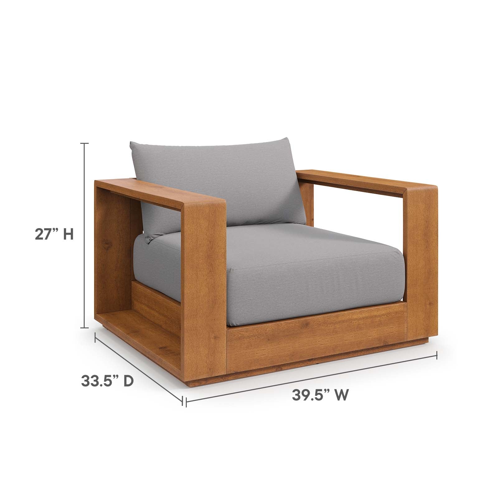 Tahoe 3-Piece Outdoor Patio Acacia Wood Furniture Set