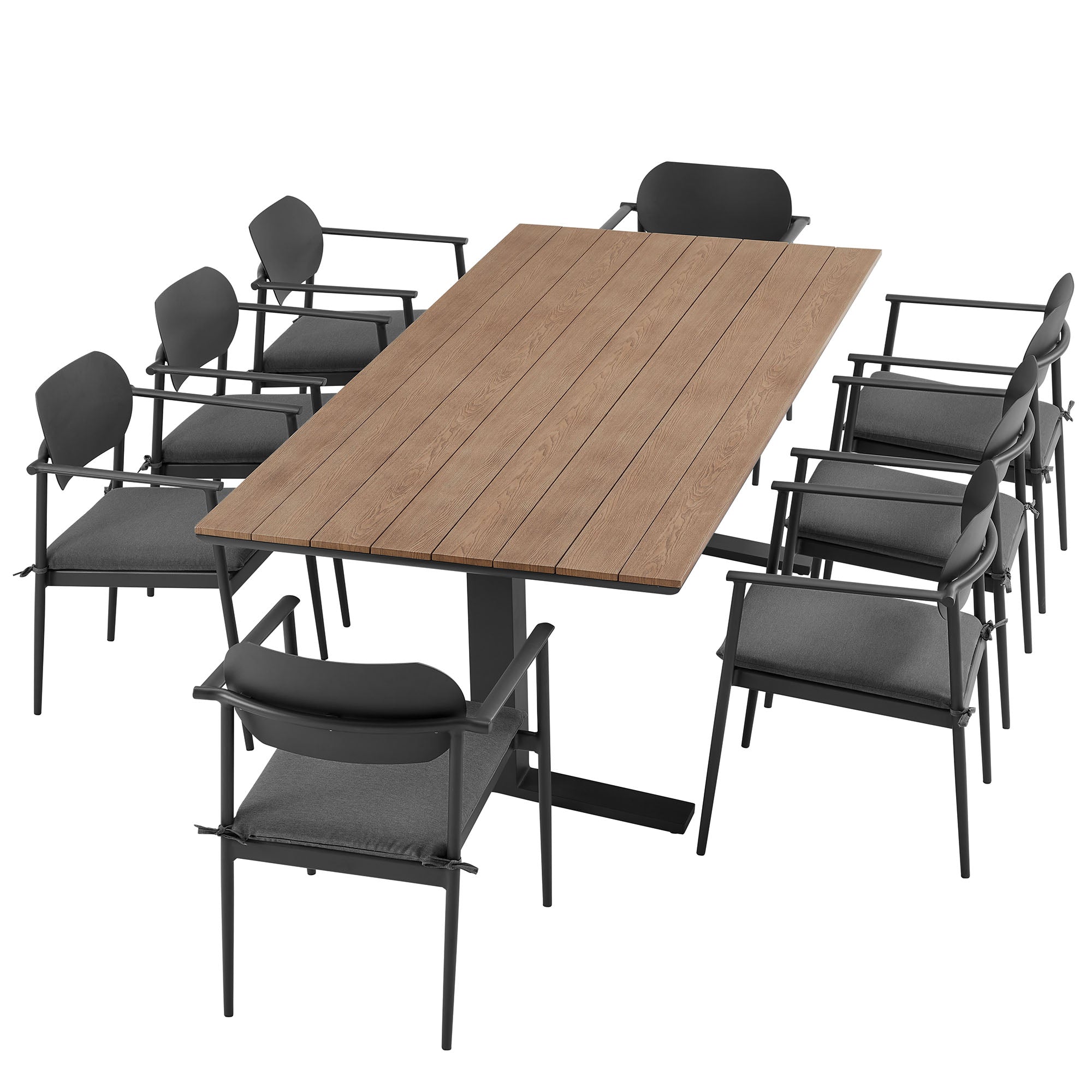 Aeris 9-Piece Aluminum Outdoor Dining Set by Modway