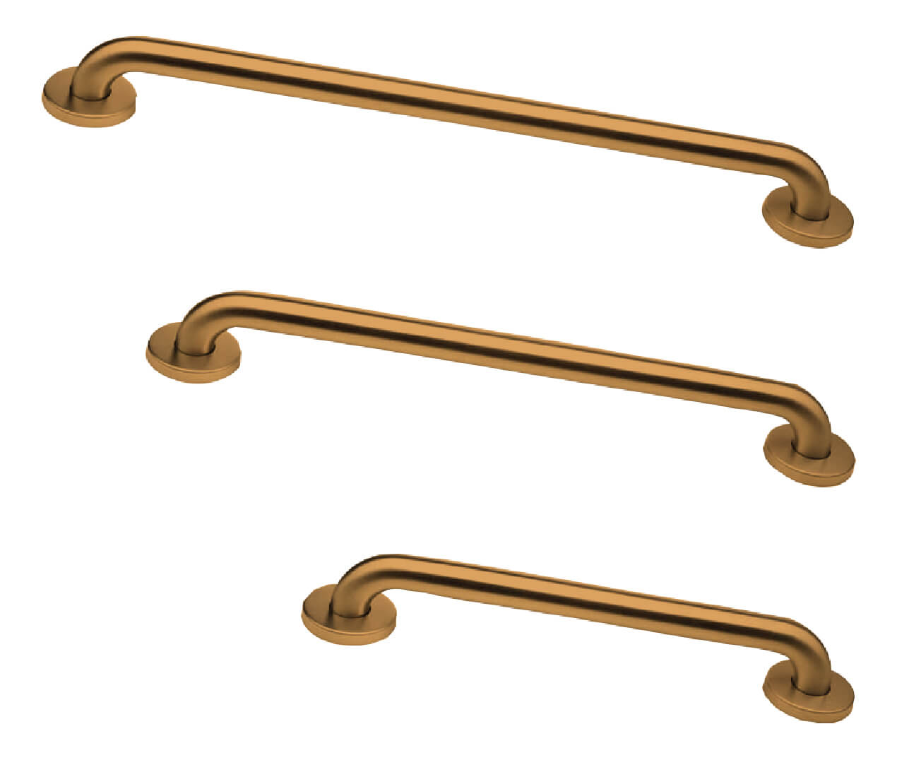 Grab Bar Bundle for Commercial Restroom ADA Compliance – 18″, 36″, 42″ – Pack of 3