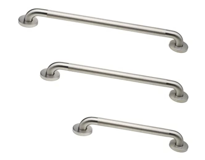 Grab Bar Bundle for Commercial Restroom ADA Compliance – 18″, 36″, 42″ – Pack of 3