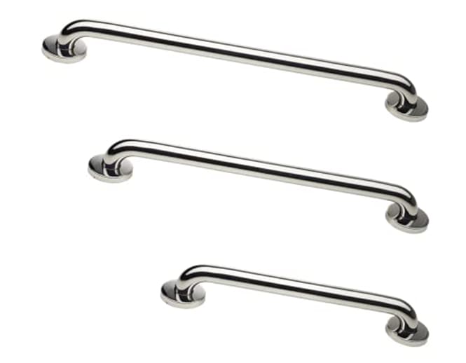 Grab Bar Bundle for Commercial Restroom ADA Compliance – 18″, 36″, 42″ – Pack of 3