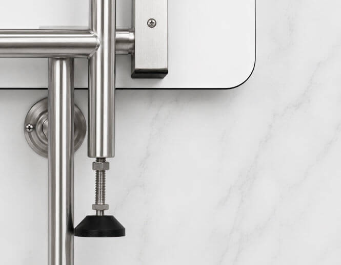 Phenolic Wall Mounted Folding Shower Seat with Legs
