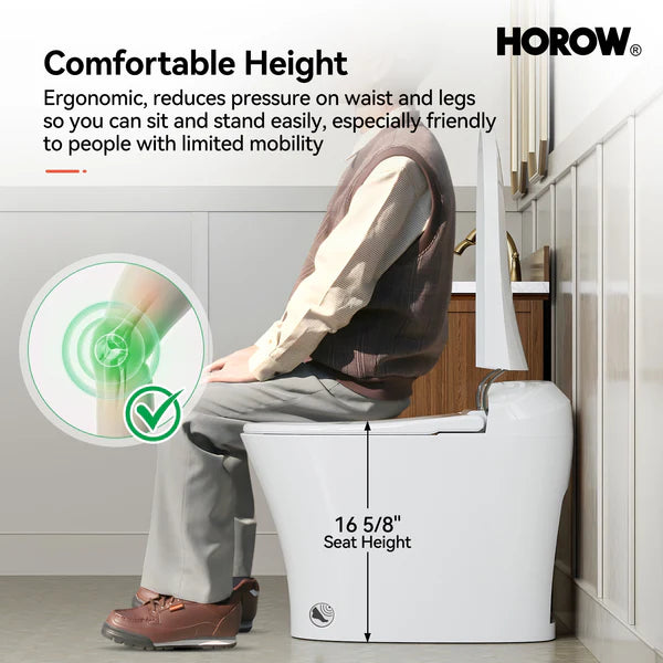 HOROW T10 Tankless Smart Toilet with Dual Flush and Cold Wash