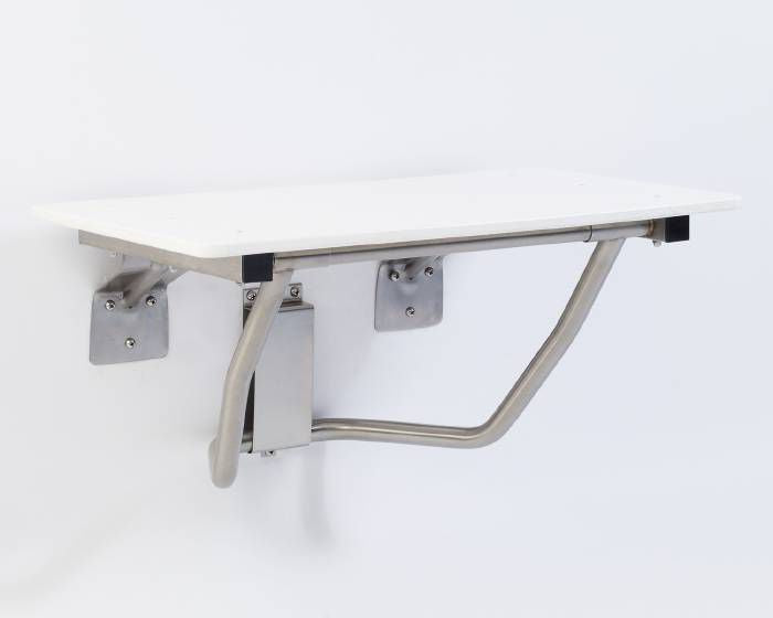 Solid Plastic Wall Mounted Folding Shower Seat