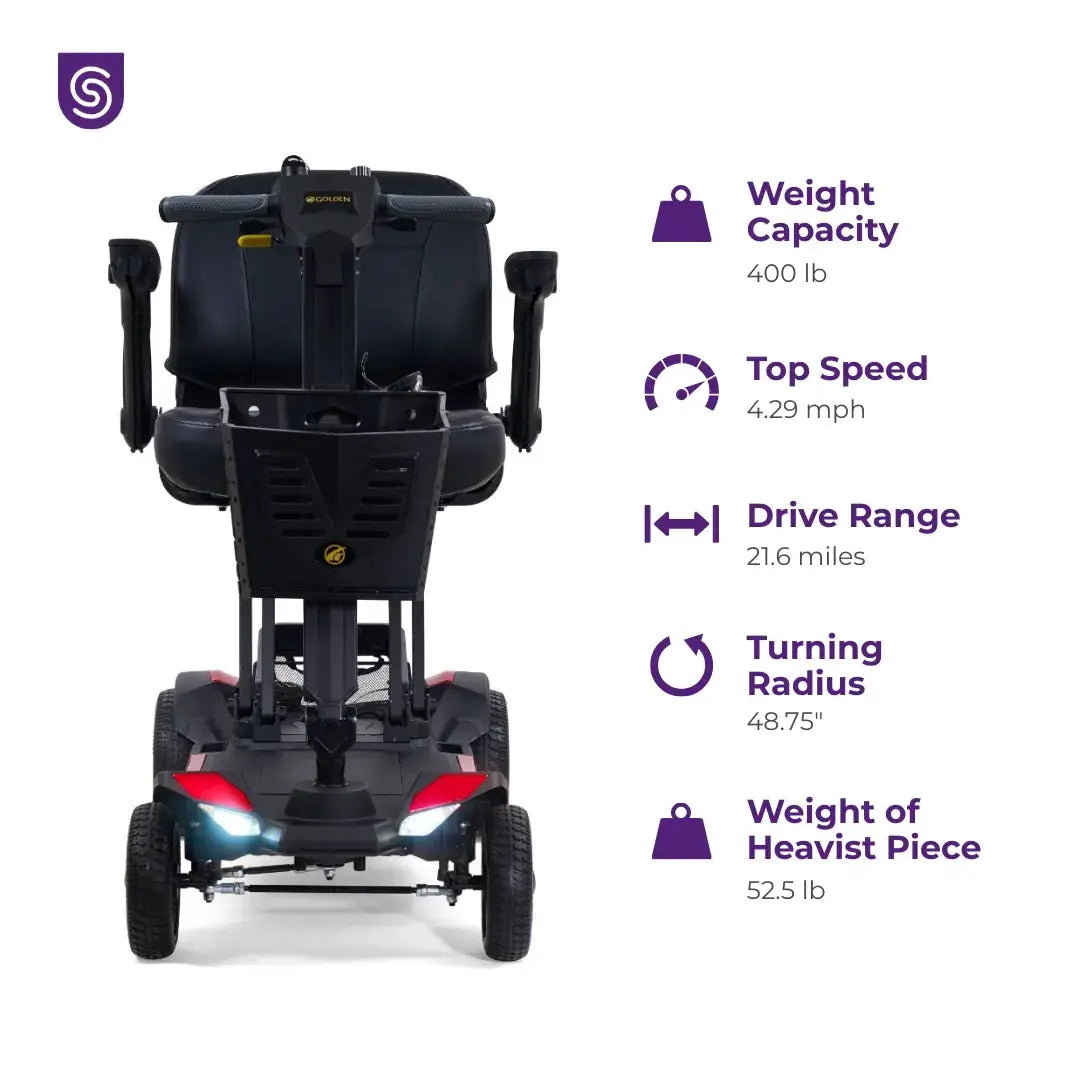 Buzzaround Carry On HD - 400lb Folding Mobility Scooter