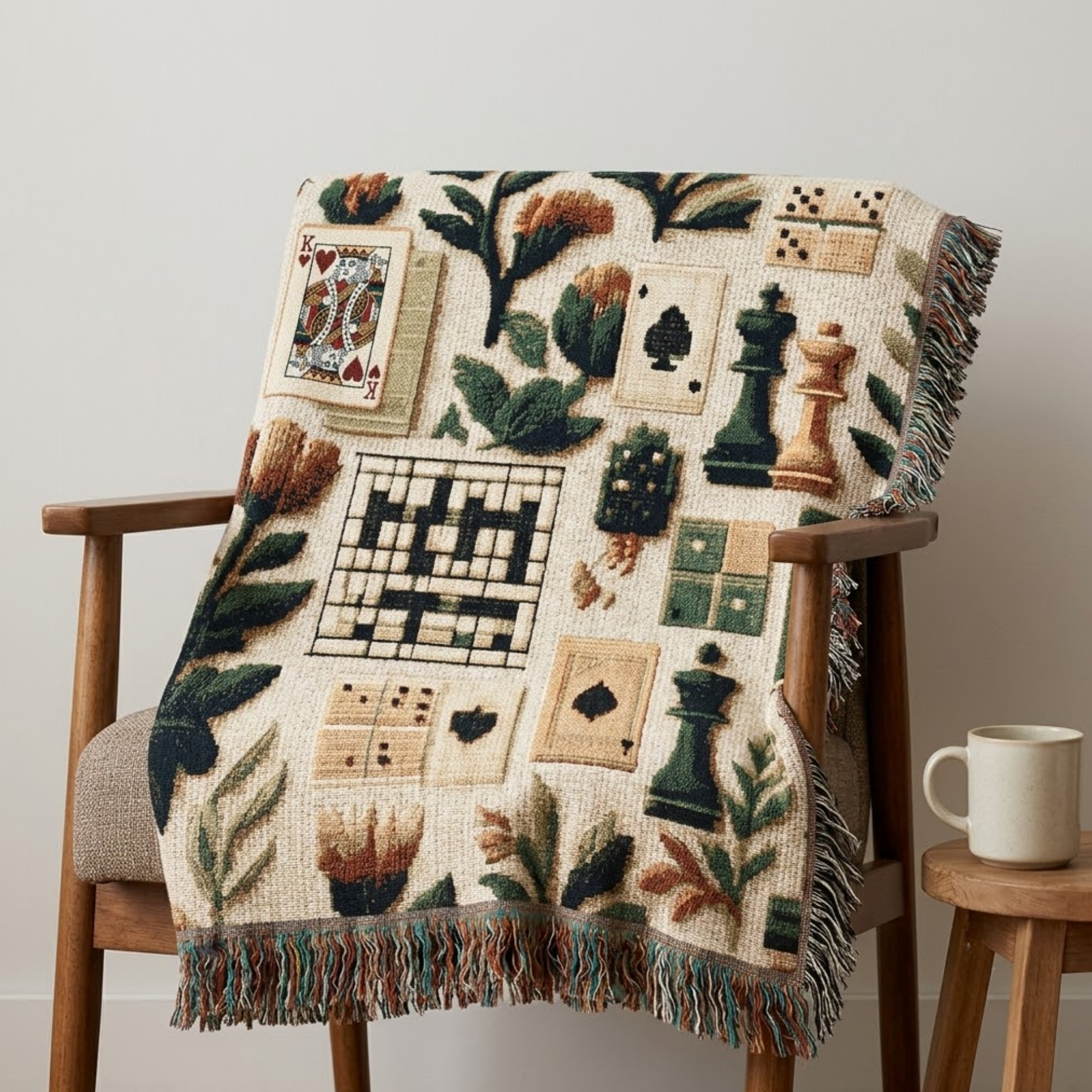 Game Night Woven Throw Blanket