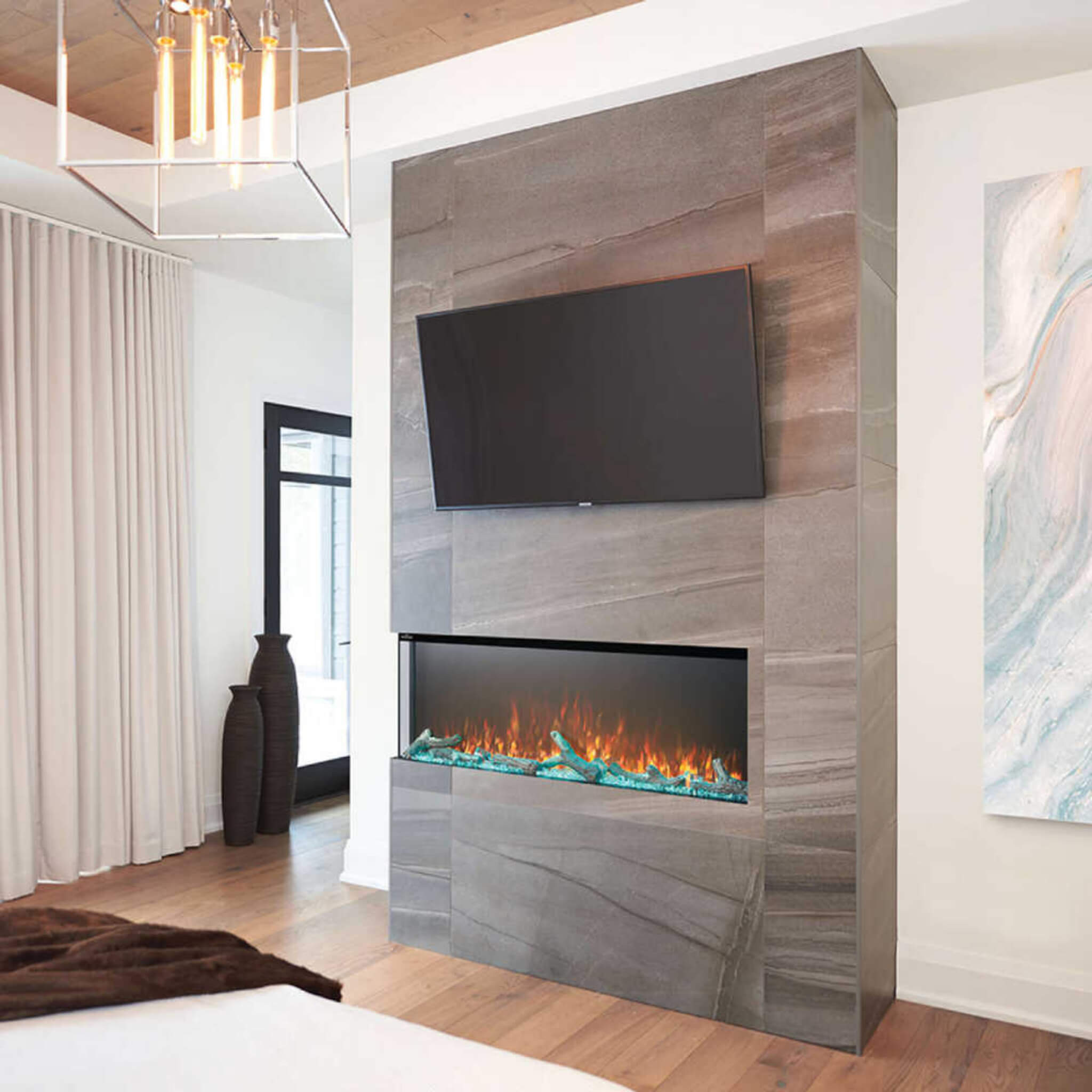 Trivista 3-Sided Built-In Electric Fireplace