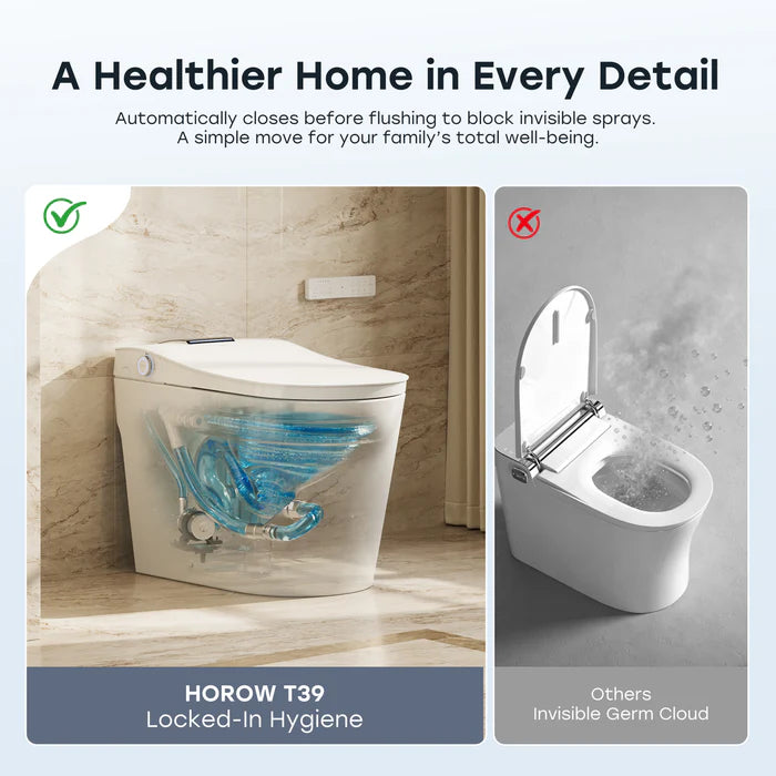 HOROW T39 Smart Toilet with Built-In Tank & Pump, ADA Dual Flush