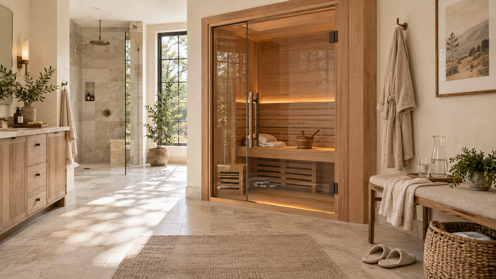 How to Make a Home Sauna Feel Like It Belongs There