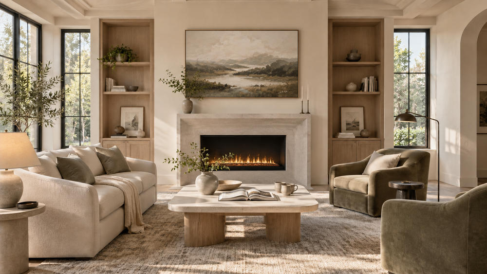 The Fireplace Wall That Makes the Whole Living Room Work