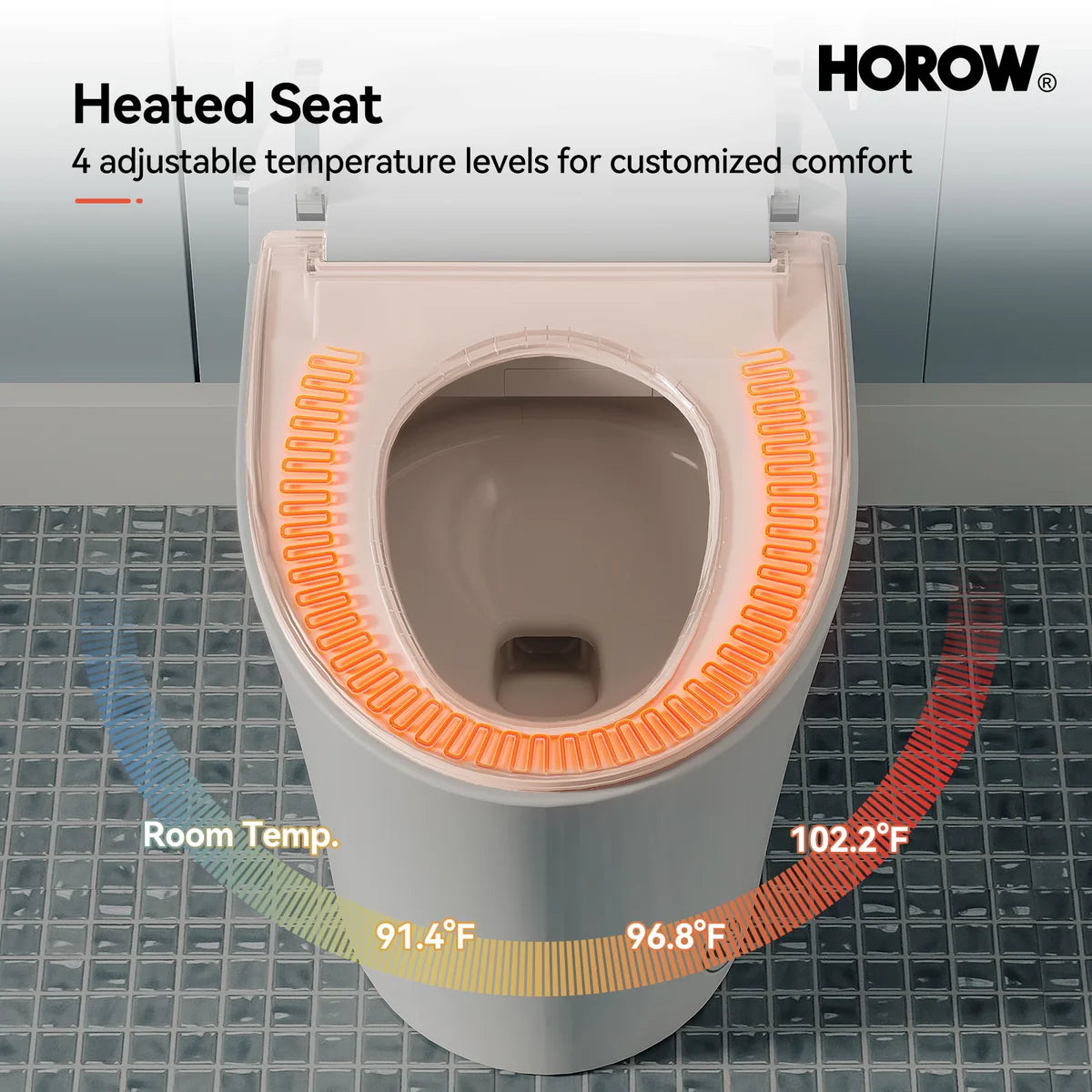 T16 Smart Bidet Toilet – Heated Seat, Tankless Design & Dual Flush
