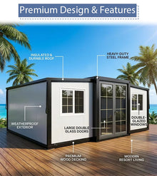 20 30 40Ft 3 4 Bedroom Container Homes Luxury Modular Home Solar-Powered Prefabricated House Expandable Container House