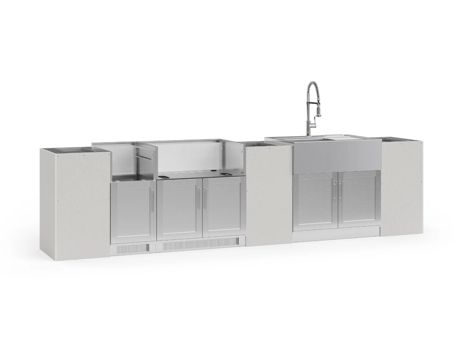 Signature Series 8PC Custom Outdoor Kitchen · 304 Stainless Steel · Shaker Door