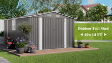 Outdoor Metal Storage Shed - 10x14 FT
