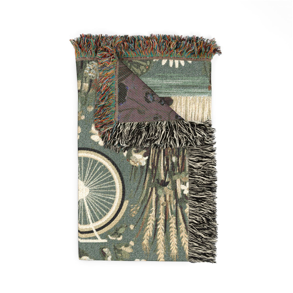 Garden Path Bicycle Woven Blanket