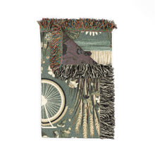 Garden Path Bicycle Woven Blanket