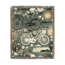Garden Path Bicycle Woven Blanket