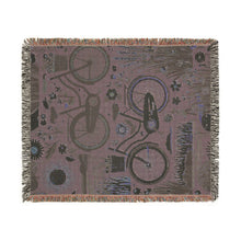Garden Path Bicycle Woven Blanket