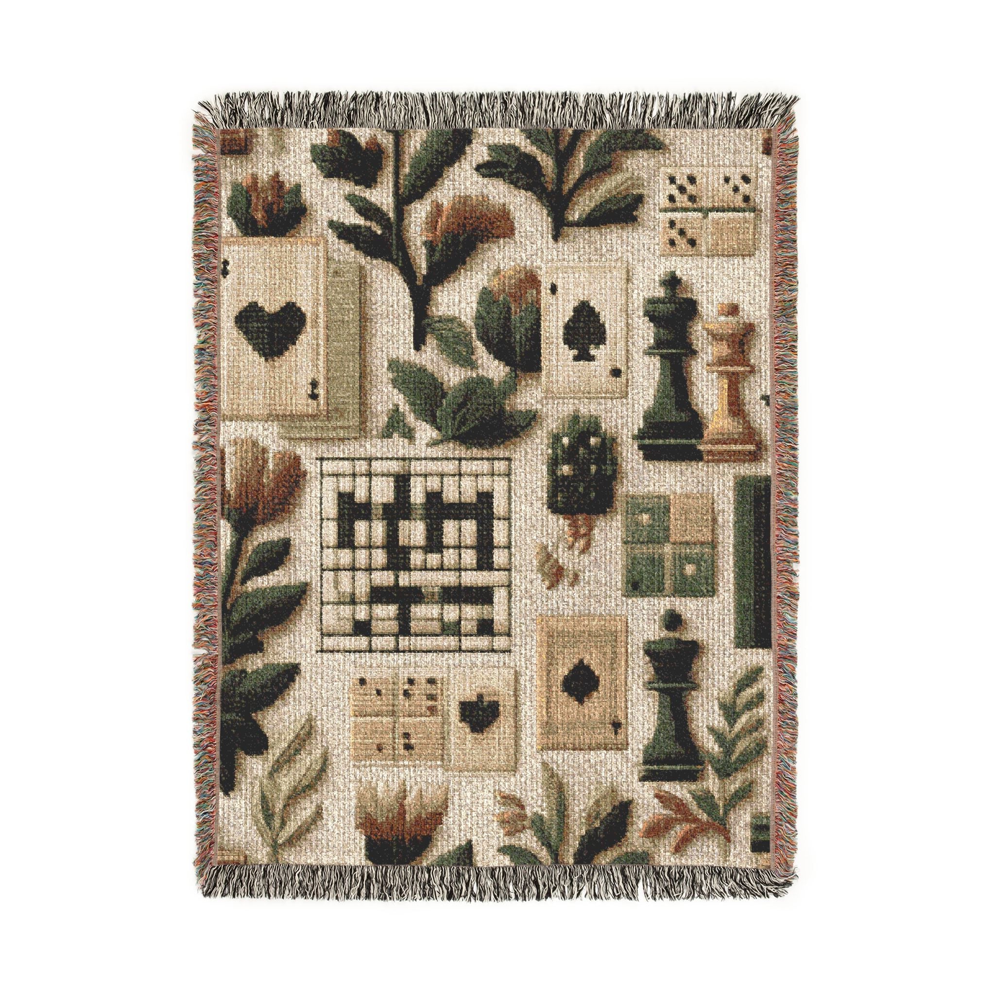 Game Night Woven Throw Blanket