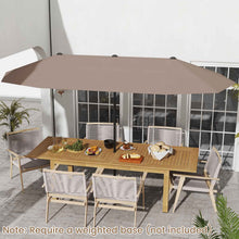 13 FT Double-Sided Patio Umbrella with Crank Handle - Beige