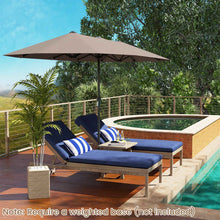 13 FT Double-Sided Patio Umbrella with Crank Handle - Beige