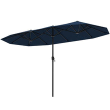 13 FT Double-Sided Patio Umbrella with Crank Handle - Beige