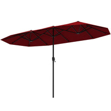 13 FT Double-Sided Patio Umbrella with Crank Handle - Beige