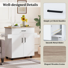 Kitchen Island Cart Rolling Kitchen Storage Island with Drawer
