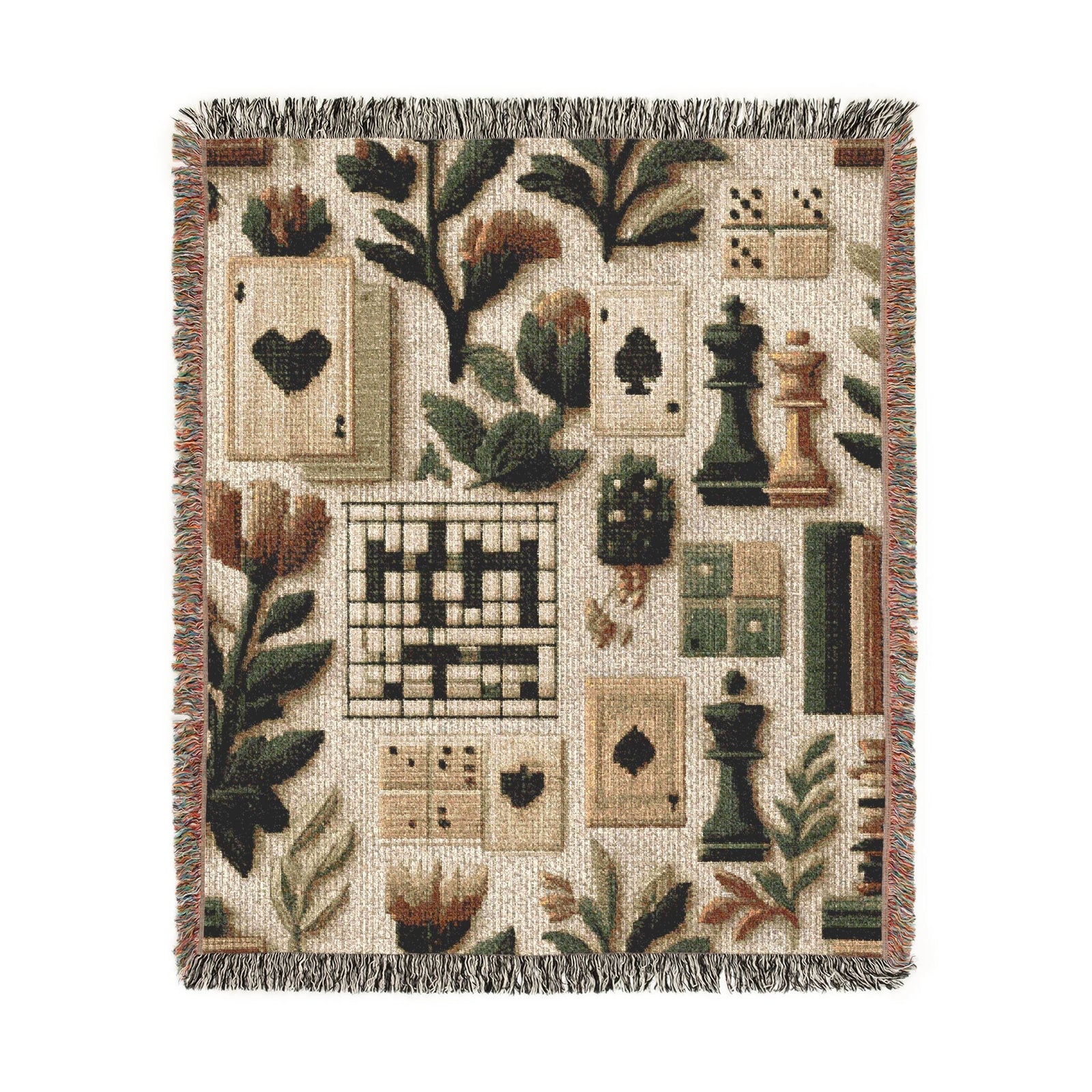 Game Night Woven Throw Blanket