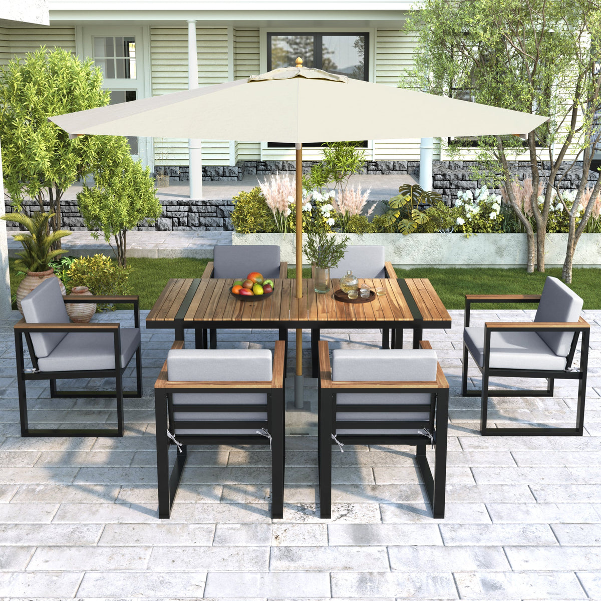 7-Piece Outdoor Dining Table and Chair Set