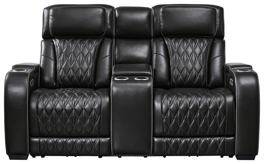 Boyington Power Reclining Loveseat with Console and Adjustable Headrest