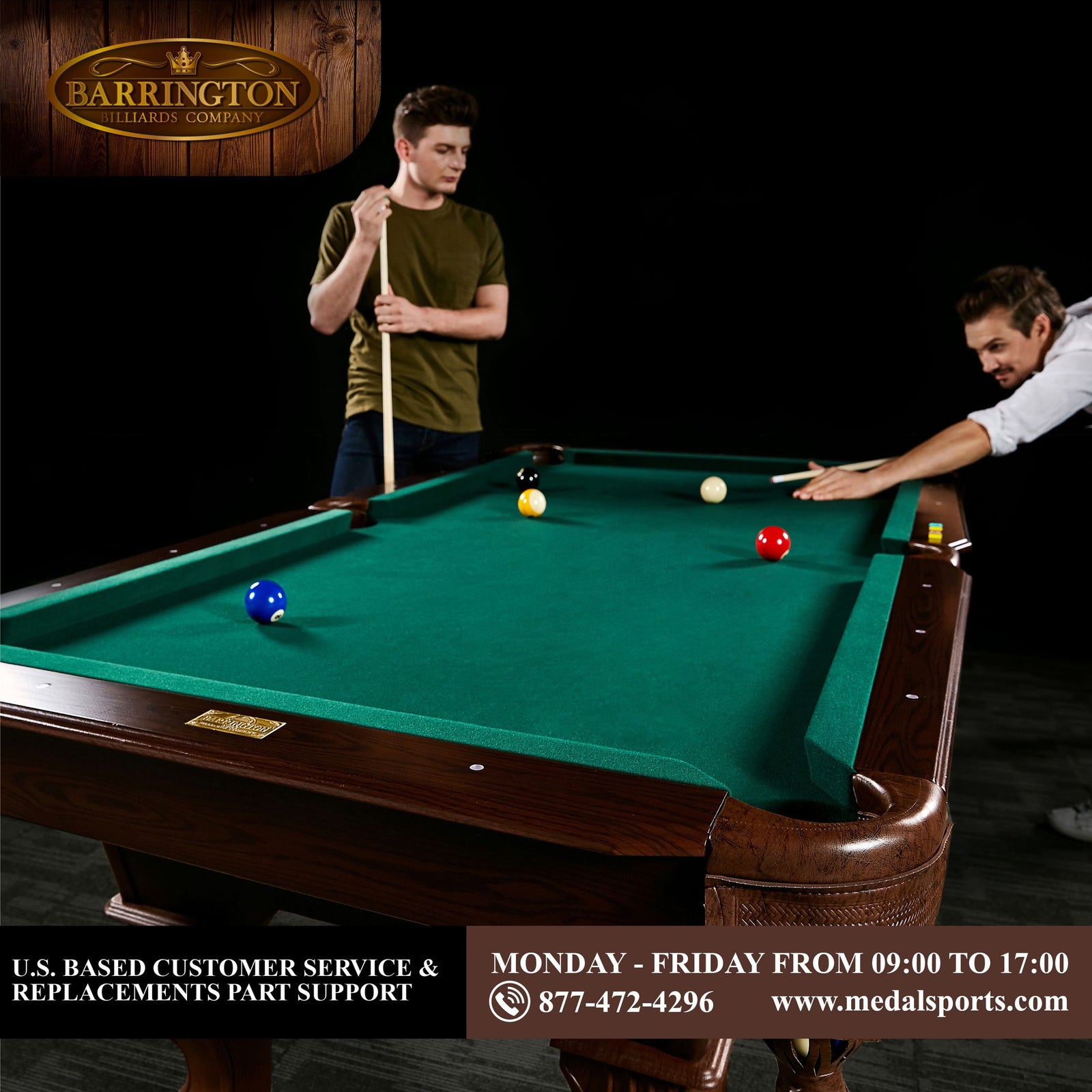 7.5 Ft Pool Table Set with Cue Rack & Dartboard, Green