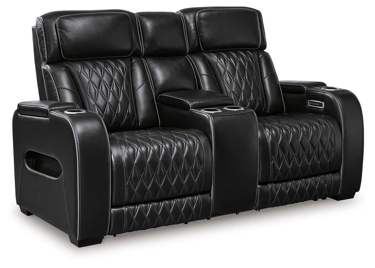 Boyington Power Reclining Loveseat with Console and Adjustable Headrest