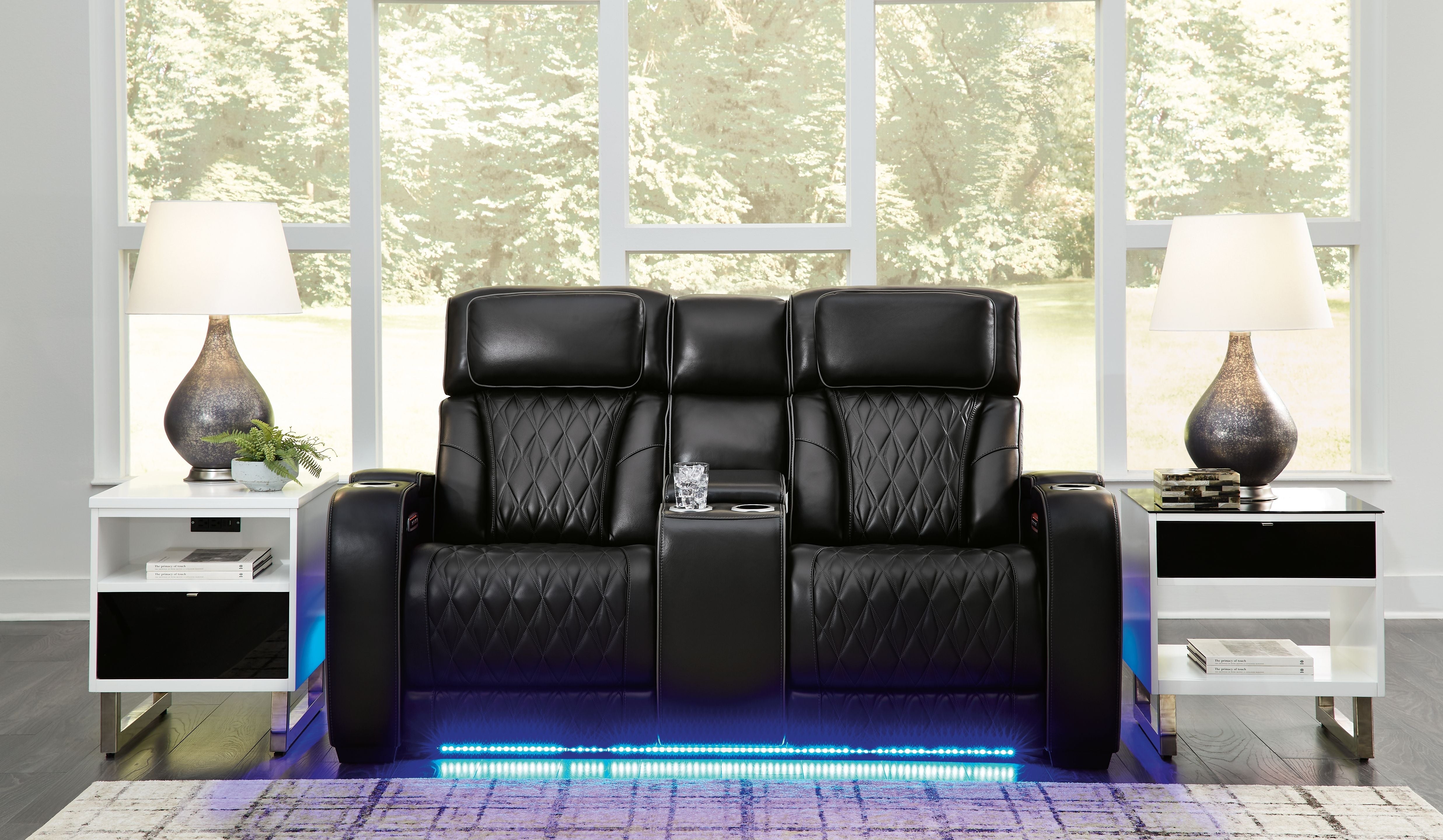 Boyington Power Reclining Loveseat with Console and Adjustable Headrest