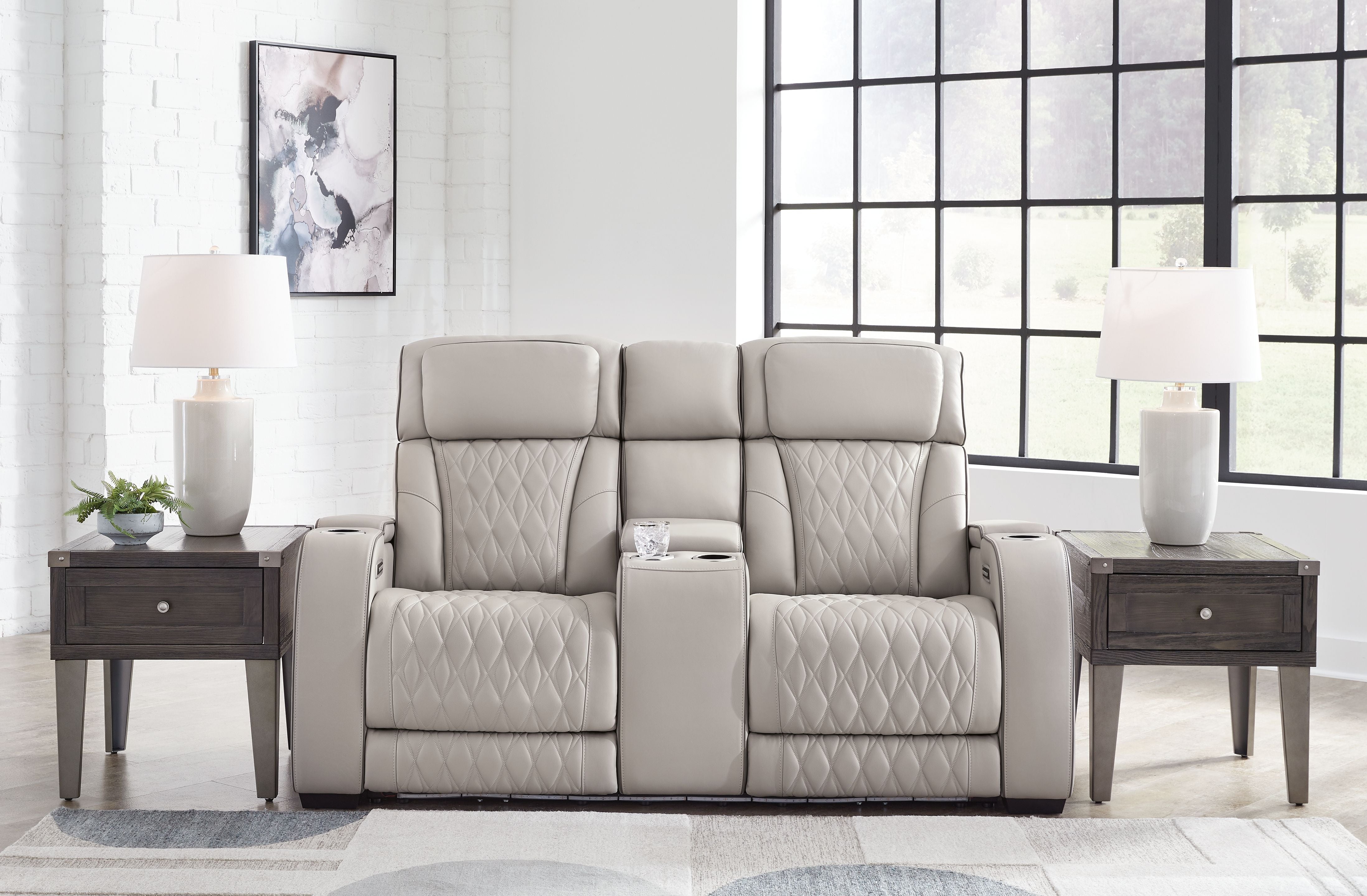 Boyington Power Reclining Loveseat with Console and Adjustable Headrest