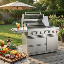 6-Burner 75,300 BTU Stainless Steel Outdoor Kitchen Gas Grill