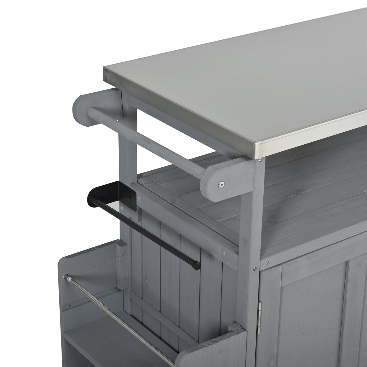 Foldable Outdoor Kitchen Island Patio Mobile Kitchen Cart