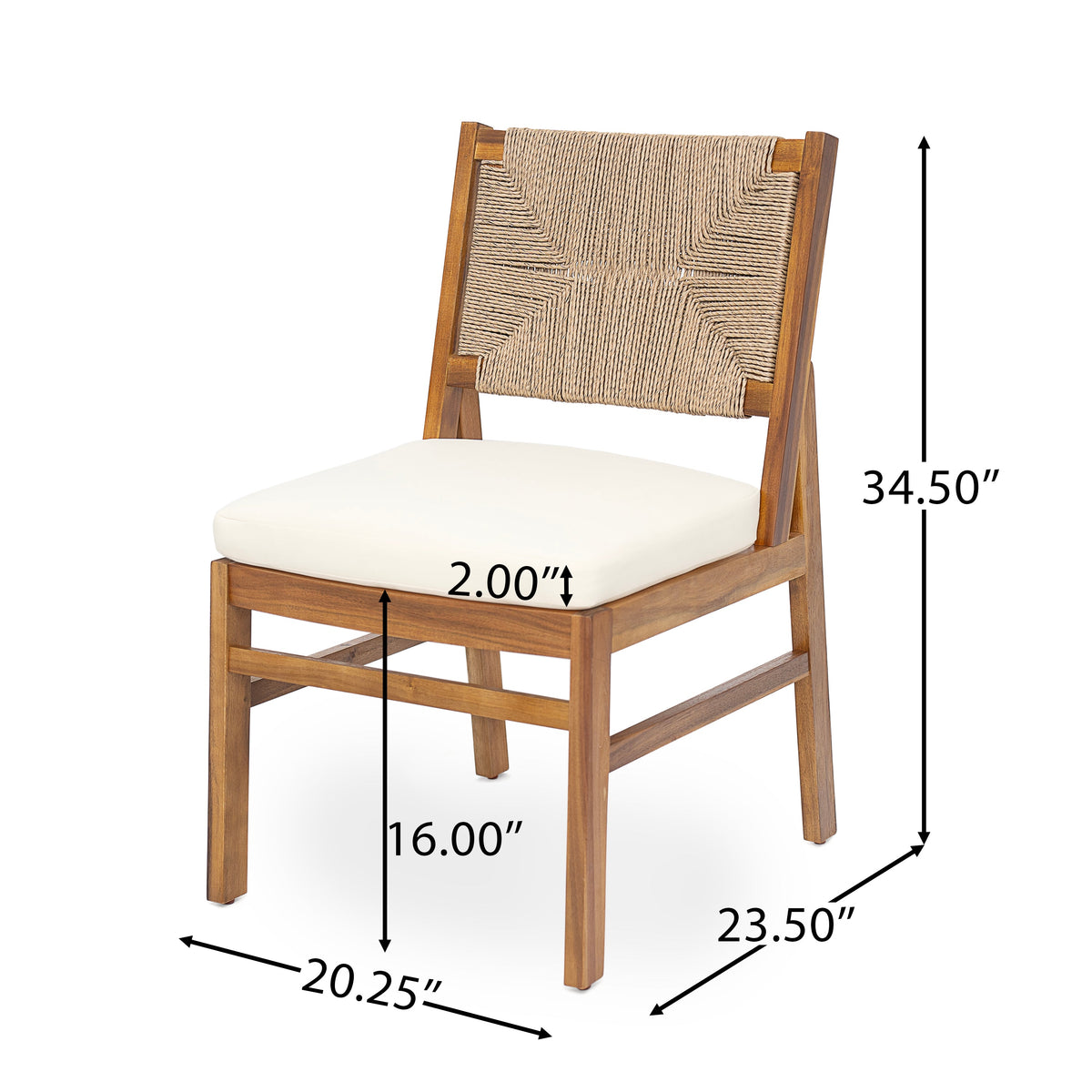 Outdoor 7-Piece Rustic Acacia Wood Dining Set