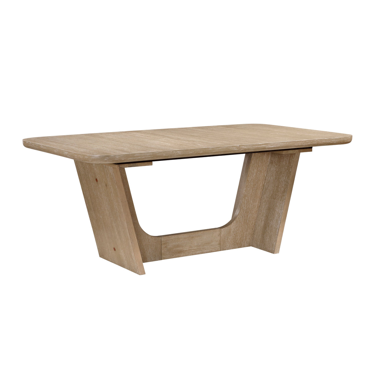 7-Piece Natural Wood Dining Set with Extendable Table