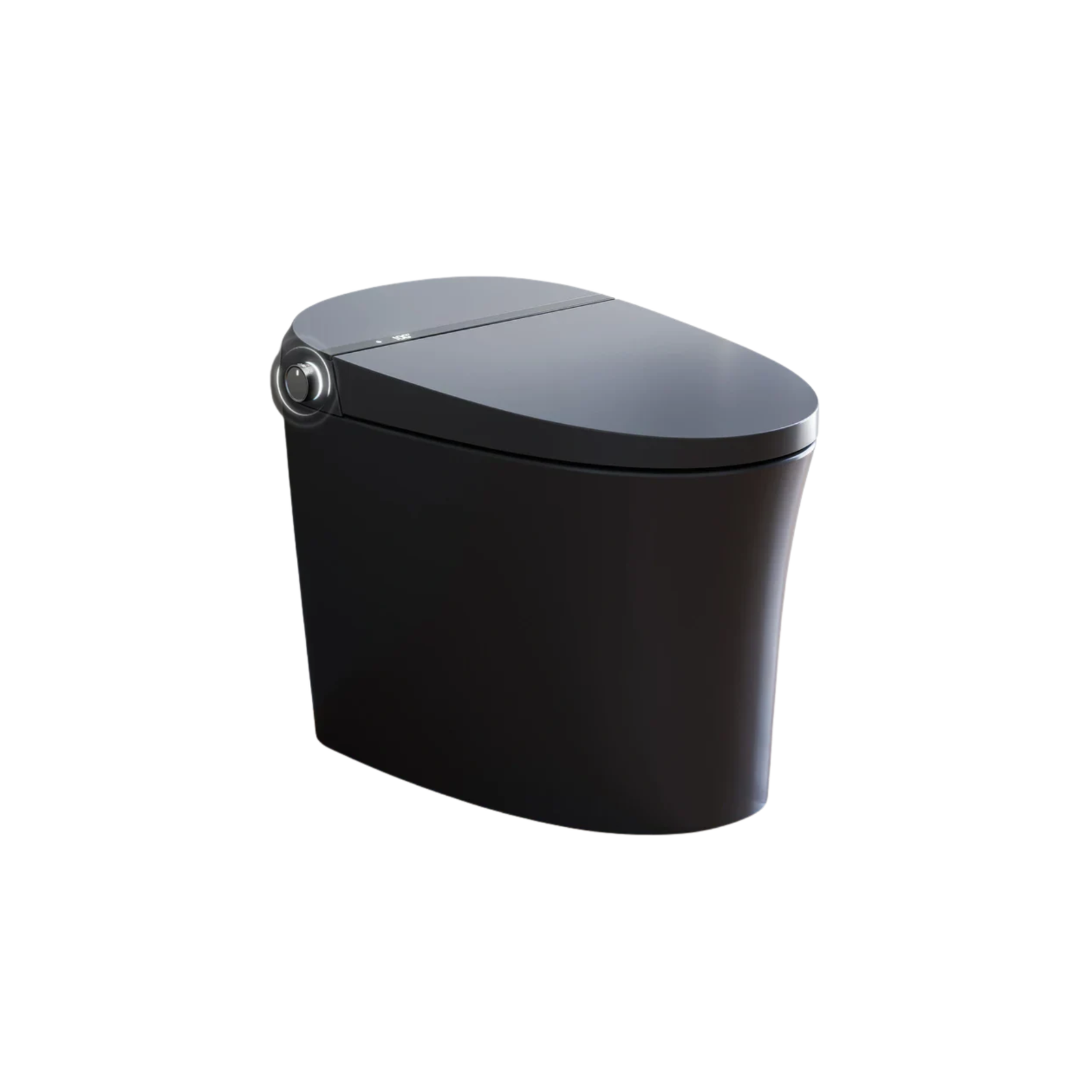 Black Smart Toilet with Bidet Seat For 12 Inch Rough In Model T36