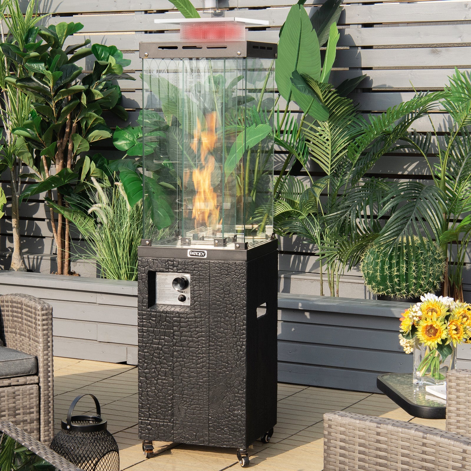 DirectDeals 41,000 BTU Propane Patio Heater with Metal Hood