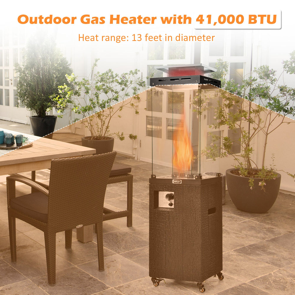 DirectDeals 41,000 BTU Propane Patio Heater with Metal Hood