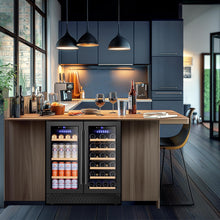 30" Dual Zone Wine and Beverage Refrigerator Quiet Black
