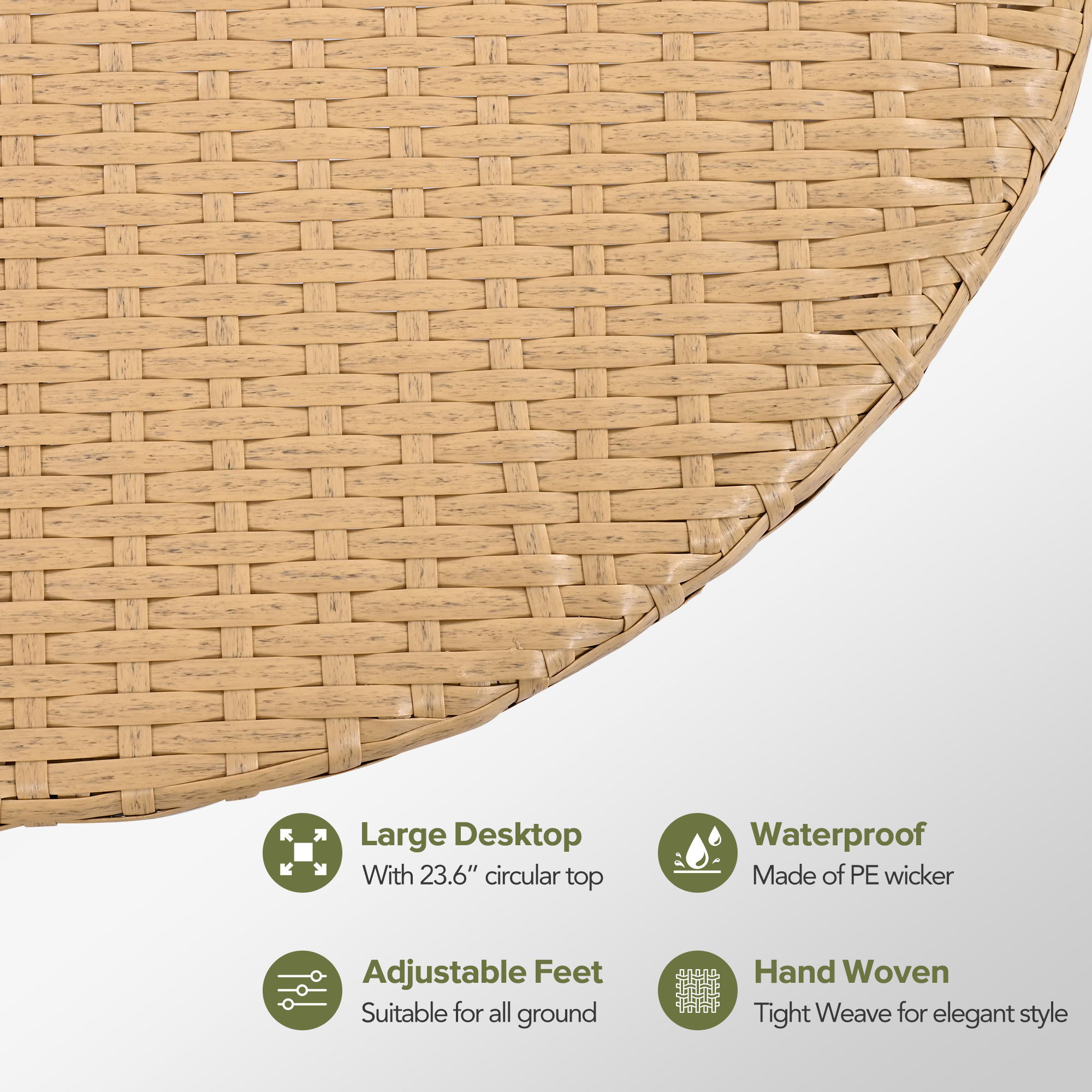 7-Piece All-Weather Rattan Patio Sectional Set