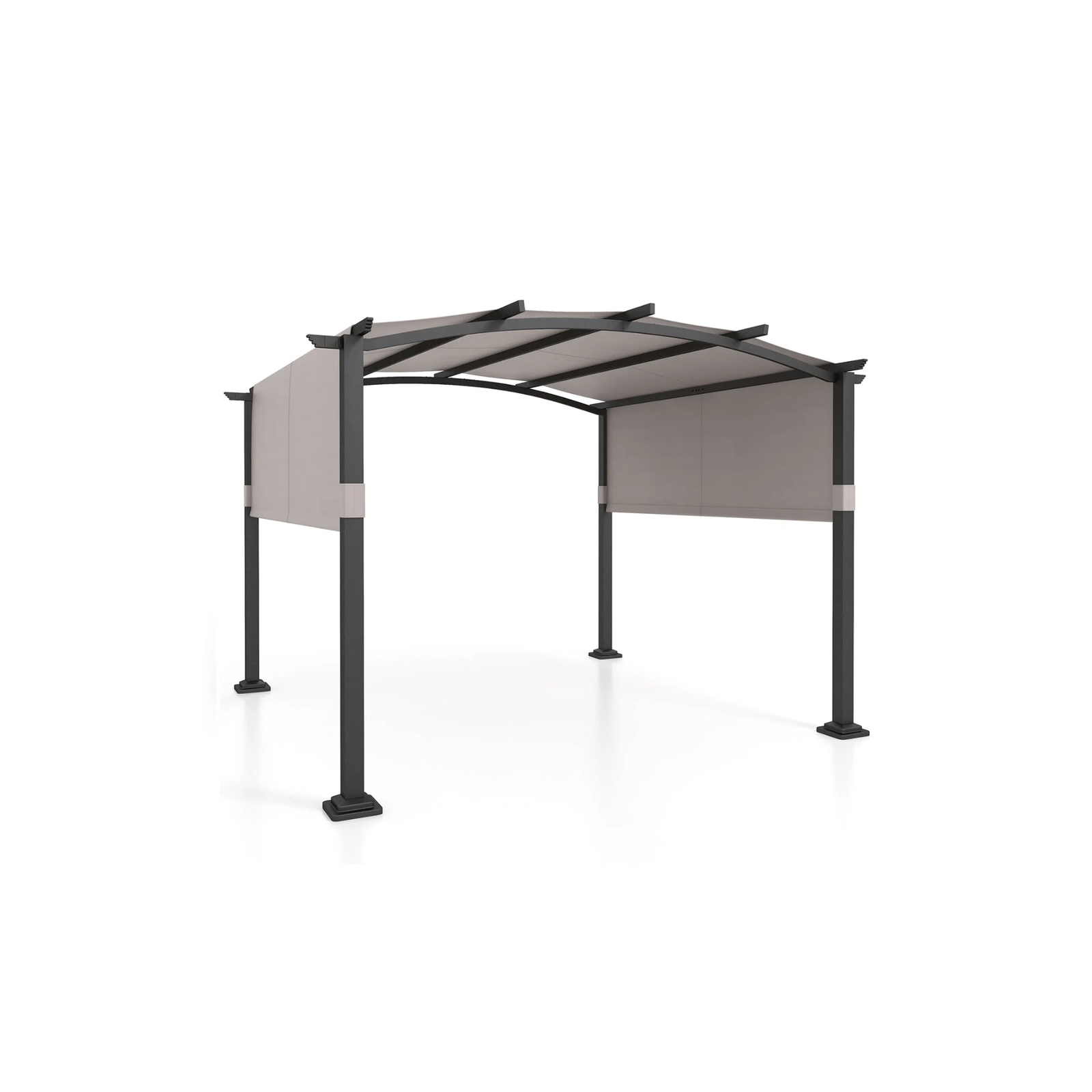 10 × 10 ft Outdoor Pergola with Retractable Sunshade Canopy