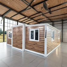 Custom Expandable Prefabricated Modular Houses Double Wing Folding Box Activity Room with Bedroom Living Room Kitchen Bathroom